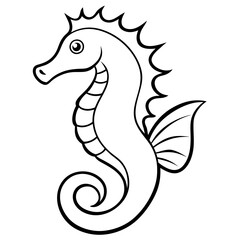 Sea Horse Vector Illustration - Elegant SVG, Cricut Files, Clipart, and T-Shirt Graphics for Ocean-Themed Designs