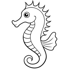 Sea Horse Vector Illustration - Elegant SVG, Cricut Files, Clipart, and T-Shirt Graphics for Ocean-Themed Designs