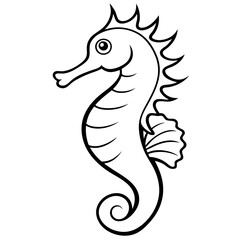 Sea Horse Vector Illustration - Elegant SVG, Cricut Files, Clipart, and T-Shirt Graphics for Ocean-Themed Designs