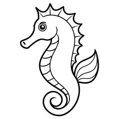 Sea Horse Vector Illustration - Elegant SVG, Cricut Files, Clipart, and T-Shirt Graphics for Ocean-Themed Designs