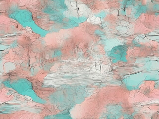 Naklejka premium Soft Dreamlike Landscape in Abstract Pastel Hues
