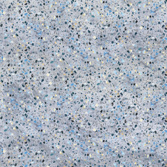 Terrazzo Marble Texture Background: Natural Italian Stone for Interior and Exterior Design. Features Granite, Marble, Quartz, Limestone, and Concrete with a Beige Base and Colored Chips.