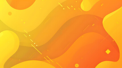 This vibrant abstract backdrop features gradient waves and geometric patterns in yellow and orange, expressing creativity and modernity, perfect for a dynamic artistic concept