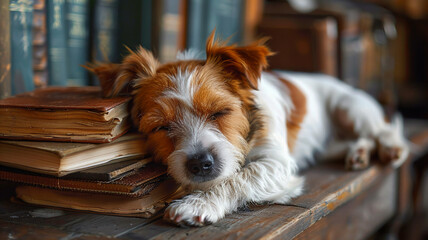 Dog sleeps close-up favorite animals