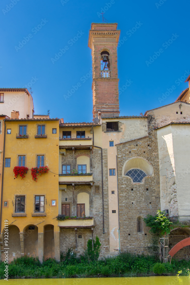 Poster View of the architecture of the beautiful city of Florence in Italy