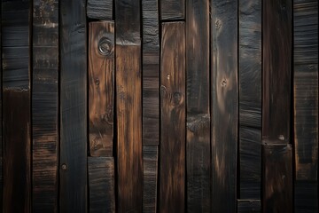 Detailed View of Dark Textured Wood Planks for Interior Design