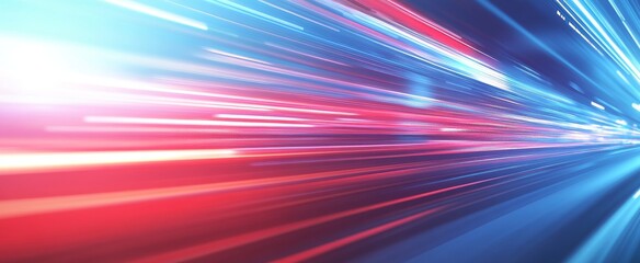 Abstract Blue and Red Light Streaks Background