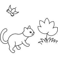 cat line art