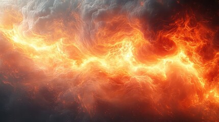 plasma energy flame erupting from a minimalist white void with intricate fractallike tendrils and swirling heat distortions