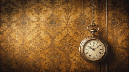Old pocket watch hanging on antique wall , vintage, timepiece, clock, antique, retro, classic, time, timekeeping, nostalgia