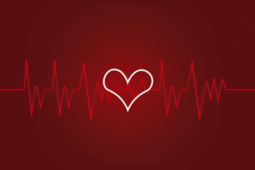 A stylized heart symbol overlaid on an electrocardiogram background.