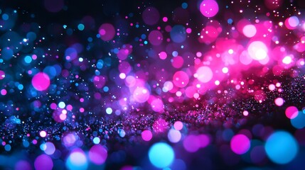 Blurred magenta and cyan sparks from neon lights