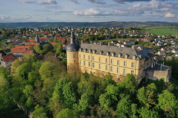 Schloss Friedrichstein in Bad Wildungen / Hessen Luftaufnahme