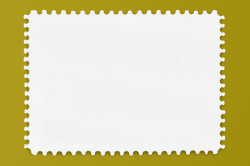 Postage stamp png transparent mockup