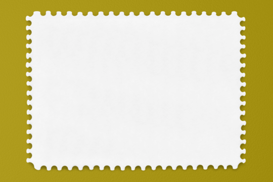 Postage stamp png transparent mockup