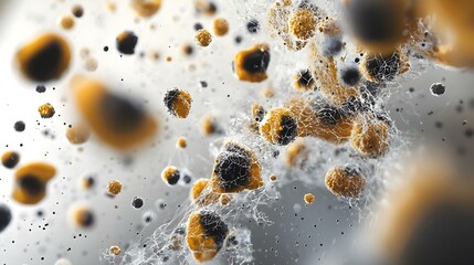 Close-up of Mucor mold on bread