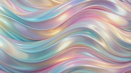 Obraz premium Pearl wavy abstract background with soft pastel colors and gentle curves, pearl, wavy, abstract, background, soft, pastel