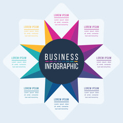 8 Options Infographic design 8 Steps, objects, elements or options business information template