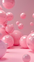 a group of pink circles on a pink background