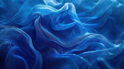 Fototapeta premium Generate a high-resolution abstract background in vibrant blue with a textured fiber appearance. Emphasize the rich texture for applications in backgrounds, textile designs, and artistic projects