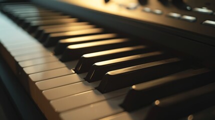 a close up of a black keyboar