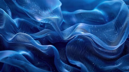 Generate an abstract background in vibrant blue with a strong textured fiber effect. Ensure the design is engaging and versatile for use in backgrounds, textiles, and creative art