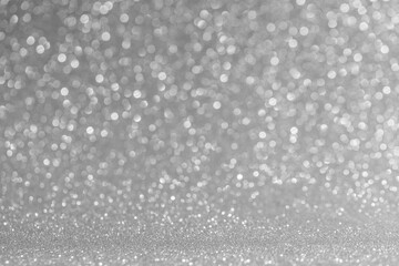 silver bokeh background close up