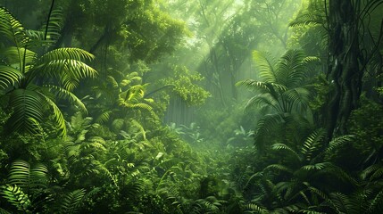 Fototapeta premium Thick Lush Green Forest