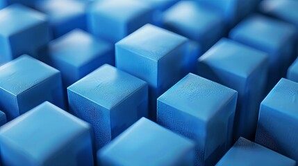 a group of blue cubes