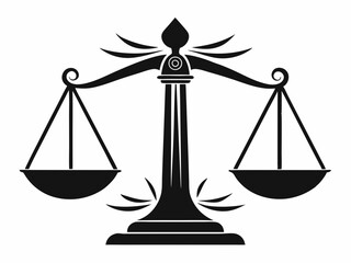 scales of justice black icon silhouette