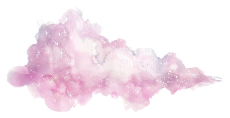 Fototapeta premium PNG Sparkle stars on cloud mineral crystal animal.