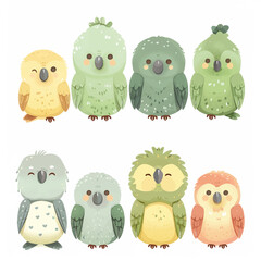 Vector Kakapo simple and minimalis