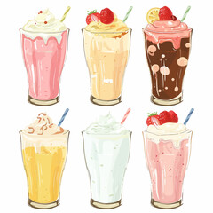 Vector Milkshake simple and minima