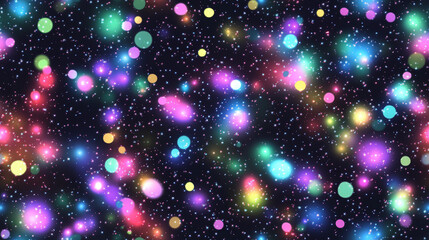  A seamless pattern with minimalistic holographic abstract design - Glowing neon rainbow background.