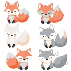 Vector Kitsune simple and minimali