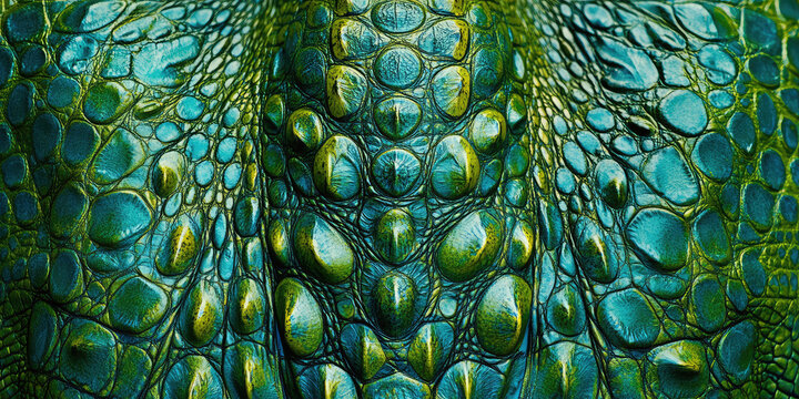 Pattern of crocodile skin texture, reptile print, detailed scales background, structure of exotic leather wallpaper