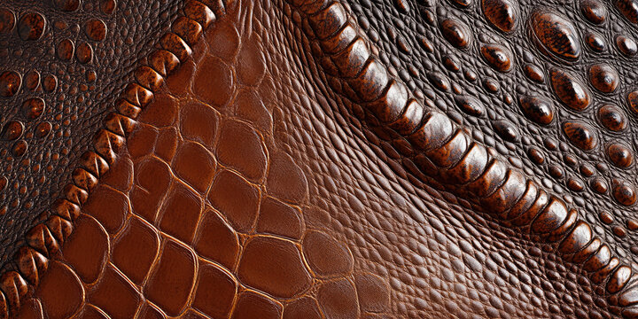 Pattern of crocodile skin texture, reptile print, detailed scales background, structure of exotic leather wallpaper