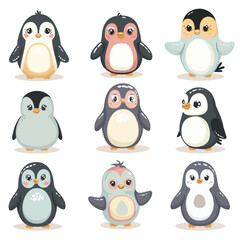 Obraz premium Vector Penguin simple and minimali