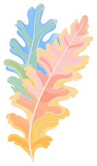 Colorful abstract leaf illustration