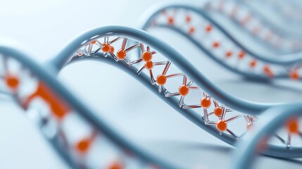 Genetic synthesis, DNA strands forming complex structures, 3D illustration