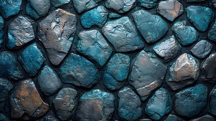 Blue Stone Wall Texture.