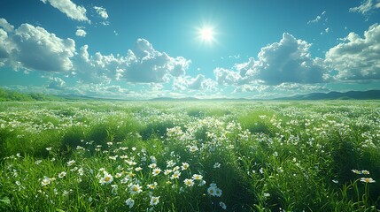 Obraz premium Summer Daisy Field.