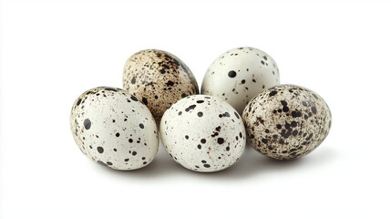 Obraz premium quail eggs isolated on white background