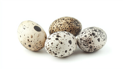 Fototapeta premium quail eggs isolated on white background