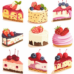 Vector Cheesecake simple and minim