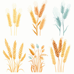 Vector Wheat Field simple and mini