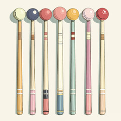 Vector Snooker Cue simple and mini