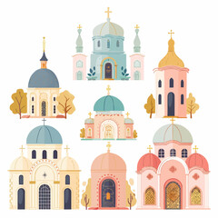 Fototapeta premium Vector Mausoleum simple and minima