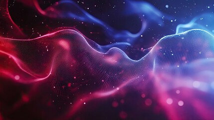 Fototapeta premium Abstract digital current of particles background