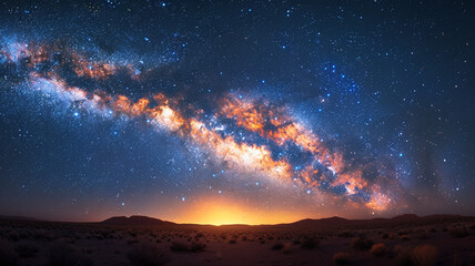 Naklejka premium A close-up view of Mesmerizing space background against a dark background round